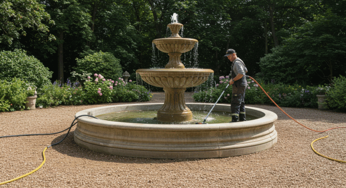 Műemlék védettségű szökőkutak takarítása speciális engedélyekkel és kíméletes módszerekkel Műemlék védettségű szökőkutak takarítása speciális engedélyekkel és kíméletes módszerekkel