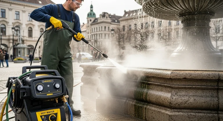 Szökőkút tisztítás professzionális technológiával Clean Expert Budapest