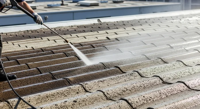 Betoncserepek tisztítása - Clean Expert szakmai módszerek Betoncserepek tisztítása forró vízzel professzionális eszközökke