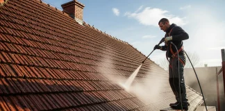 Tetőcserép tisztítása: a mohásodás elleni védelem lépései Tetőcserép tisztítás forróvizes technológiával